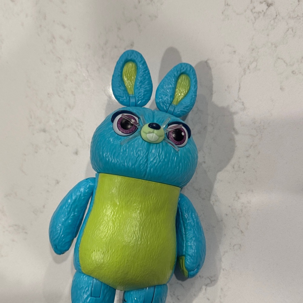 Toy Story 4 chick and bunny. Disney Blue and Green Bunny Action Figure
